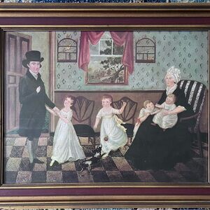 Vintage Family Portrait Framed Art with frame